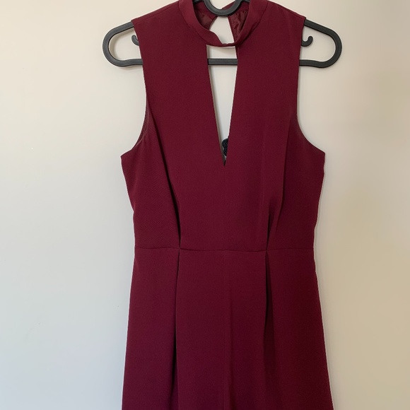 TopShop Maroon Romper - Open back - Size 2 - Picture 4 of 6